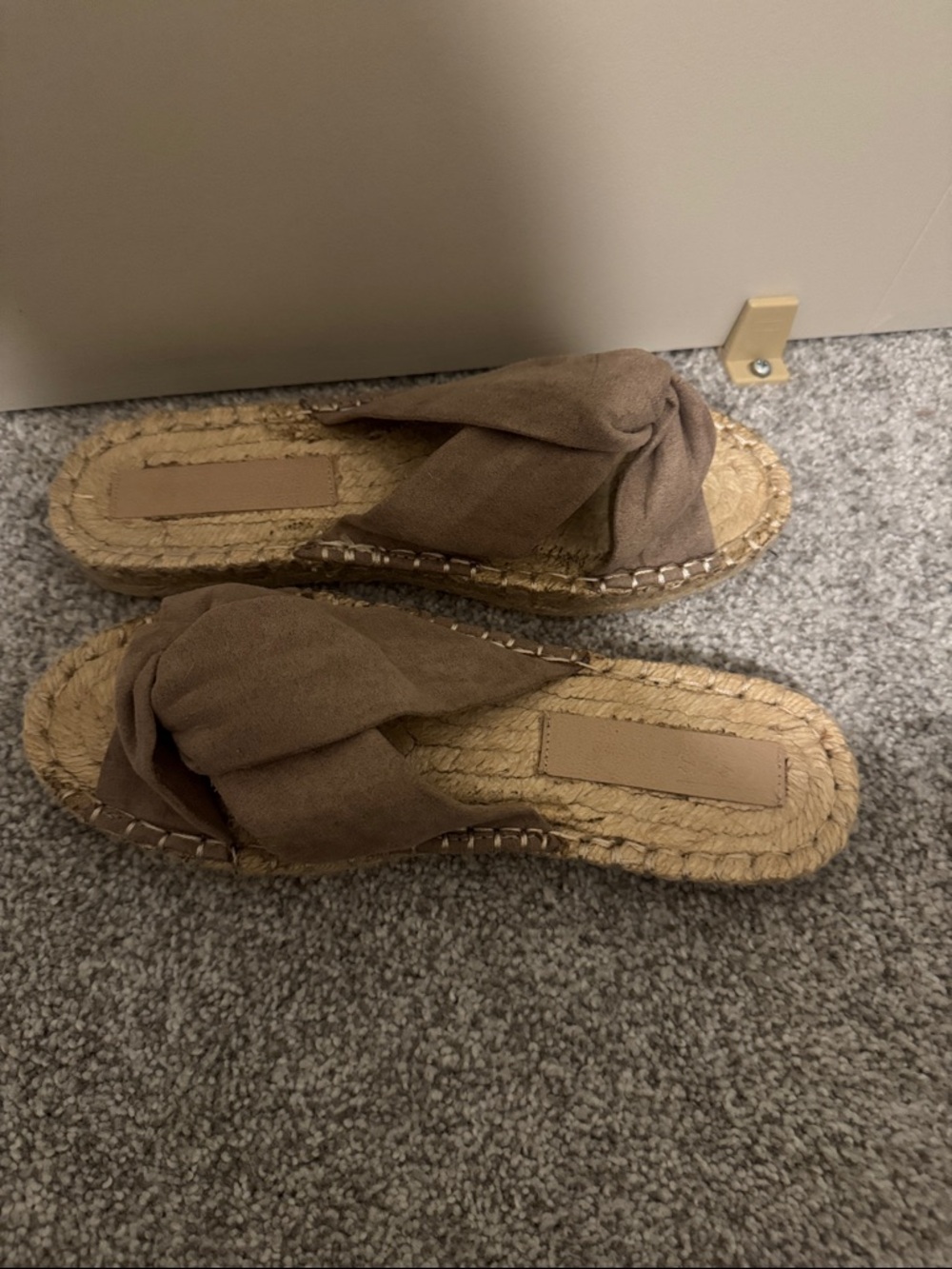 ASOS Brown Knotted Espadrille Slide Sandals